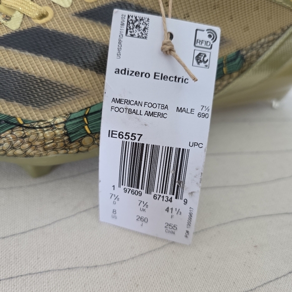 Adidas Mend Adizero Electric Scrooge McDuck Gold Football Cleats IE6557 Sz 8 NEW - Picture 11 of 13